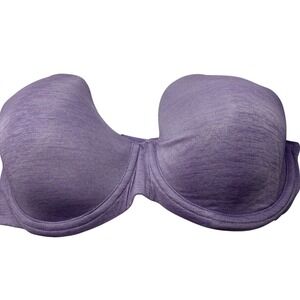 Adore Me Strapless Bra Convertible Padded‎ Underwire Purple Size 40B